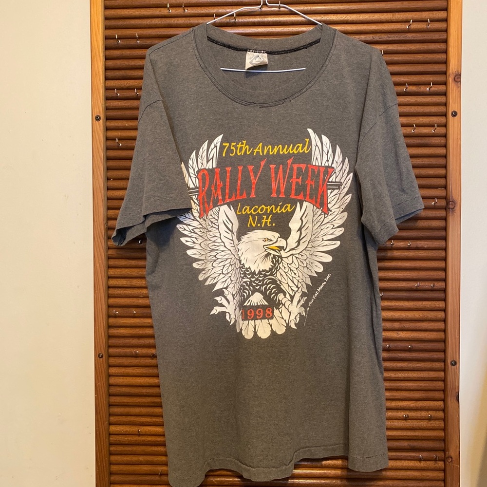Vintage 1998 Laconia Eagle Bike Rally Week  Shirt Size XL